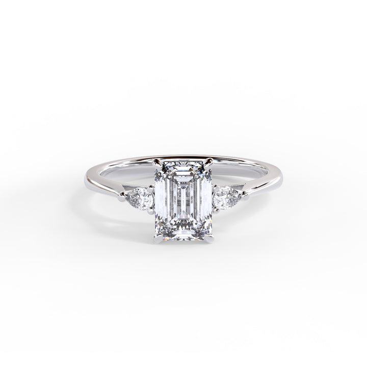 Lydia Emerald Trilogy Engagement ring