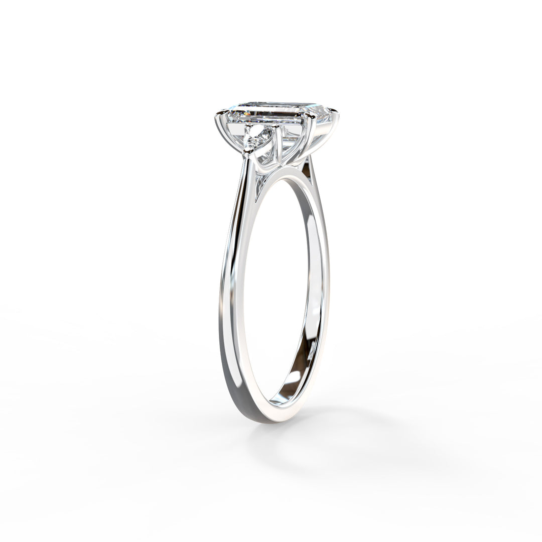 Lydia Emerald Trilogy Engagement ring