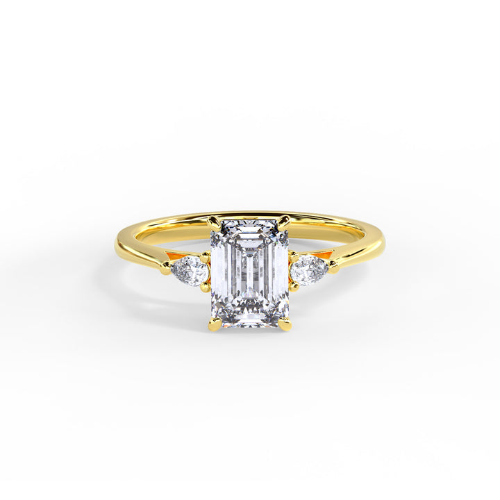 Lydia Emerald Trilogy Engagement ring