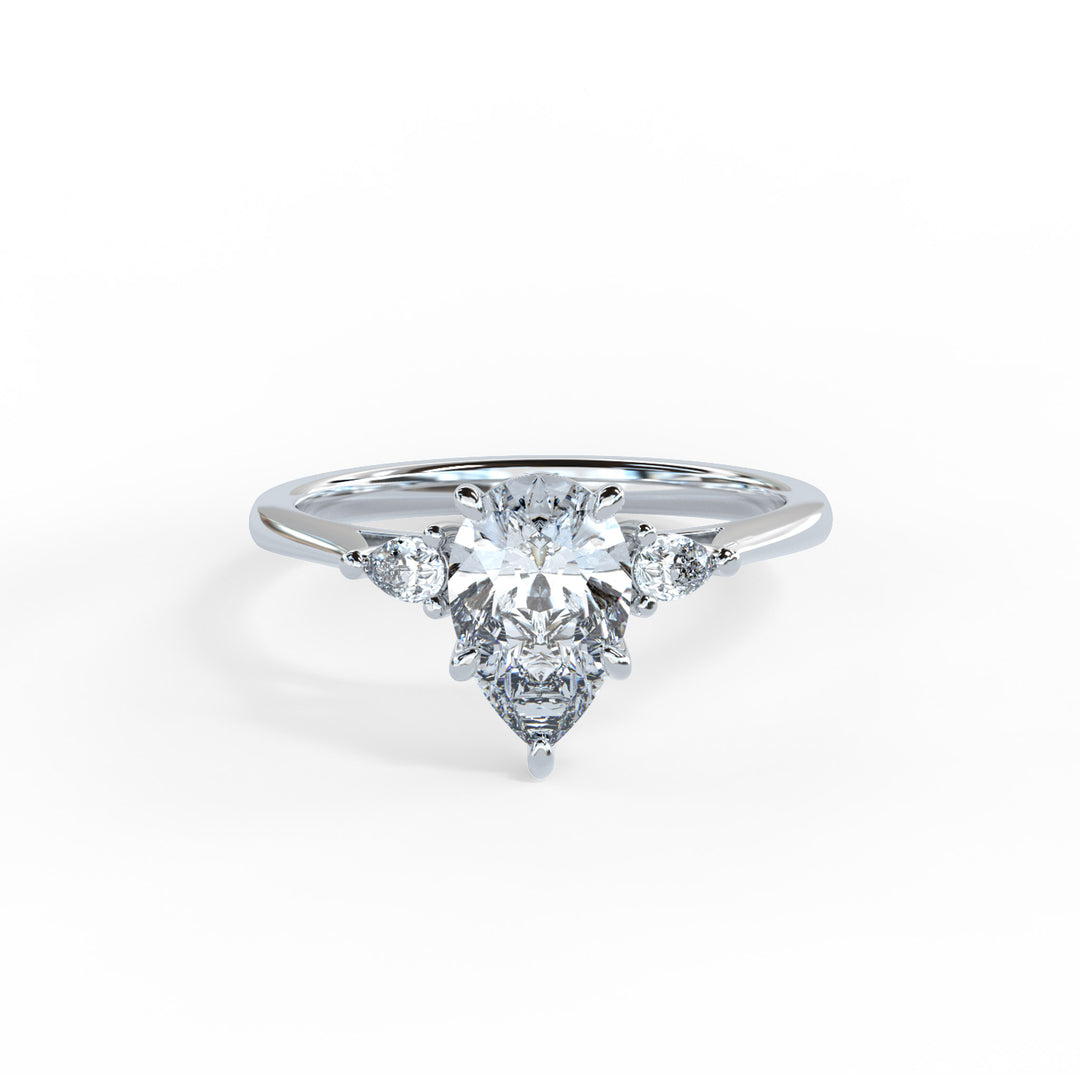 Lydia Pear Trilogy Engagement ring