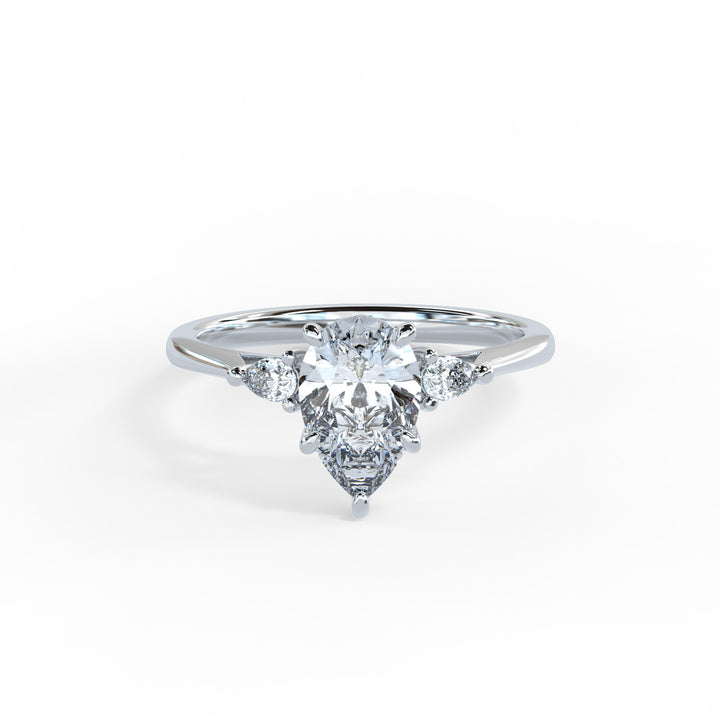 Lydia Pear Trilogy Engagement ring
