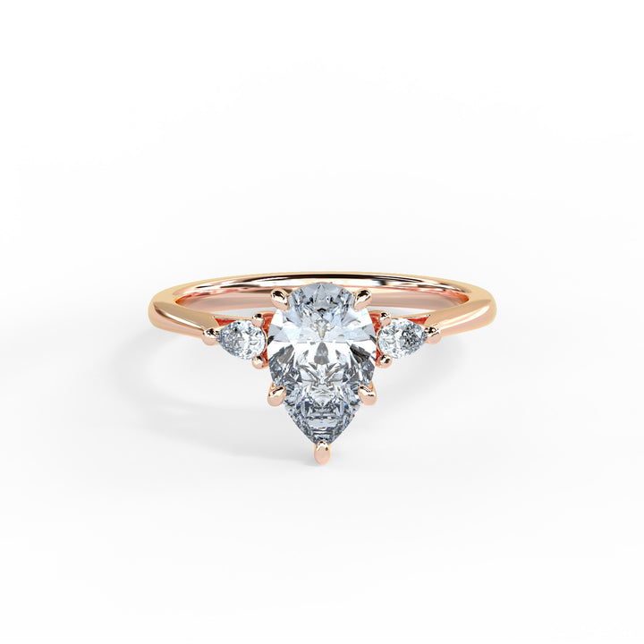 Lydia Pear Trilogy Engagement ring