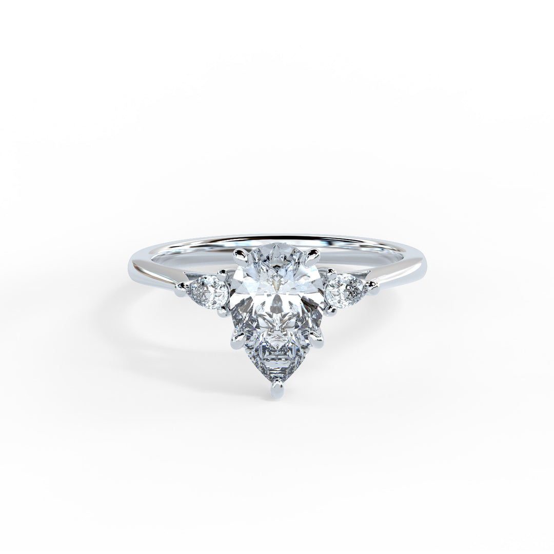 Lydia Pear Trilogy Engagement ring