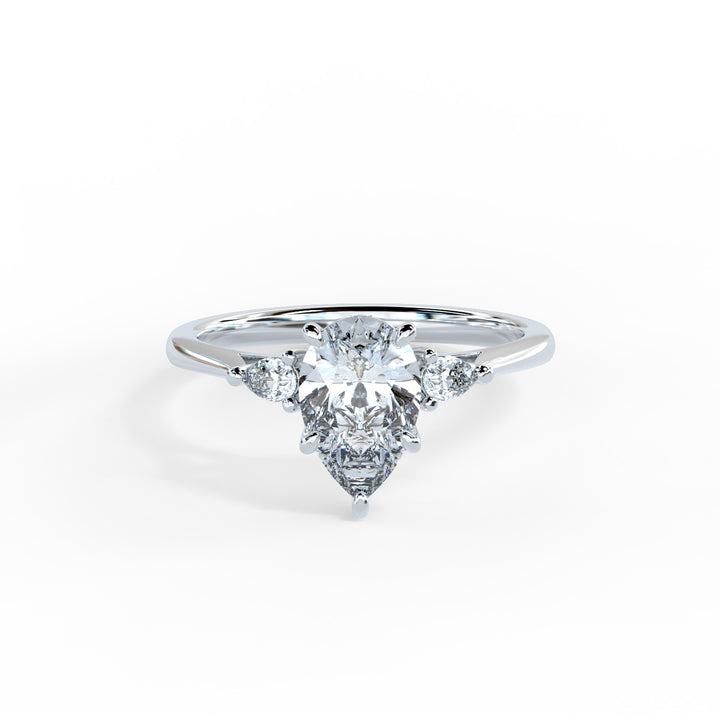 Lydia Pear Trilogy Engagement ring