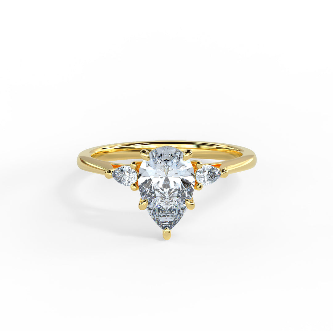 Lydia Pear Trilogy Engagement ring