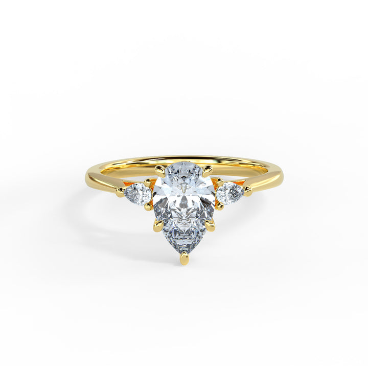 Lydia Pear Trilogy Engagement ring