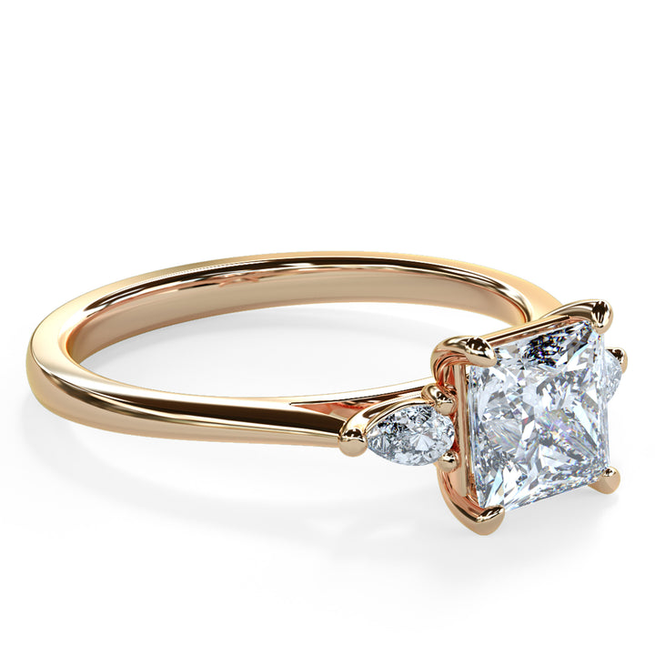 Lydia Princess Trilogy Engagement ring