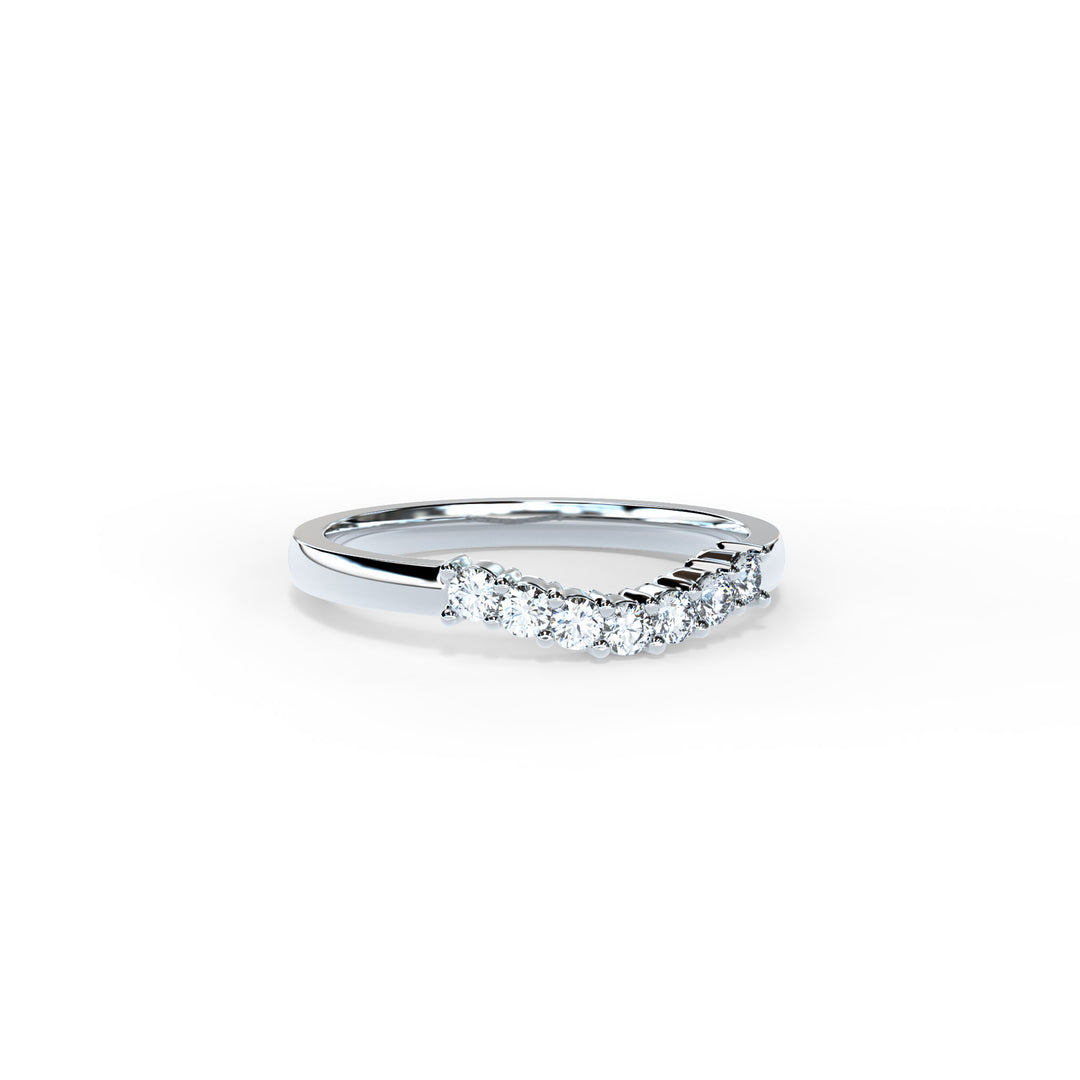Maria Round Diamond Ring Wedding Band