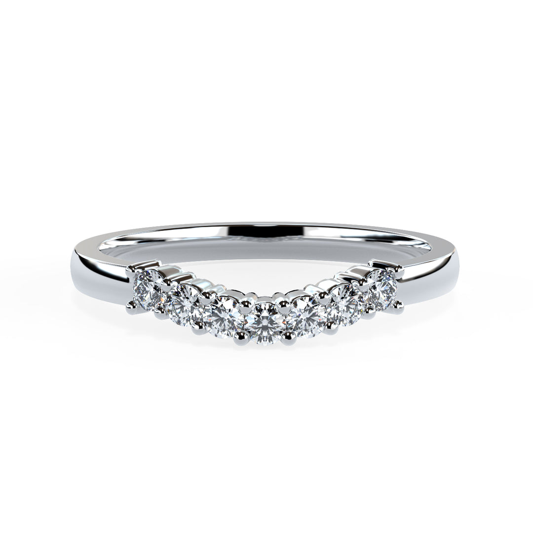 Maria Round Diamond Ring Wedding Band