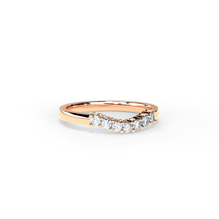 Maria Round Diamond Ring Wedding Band