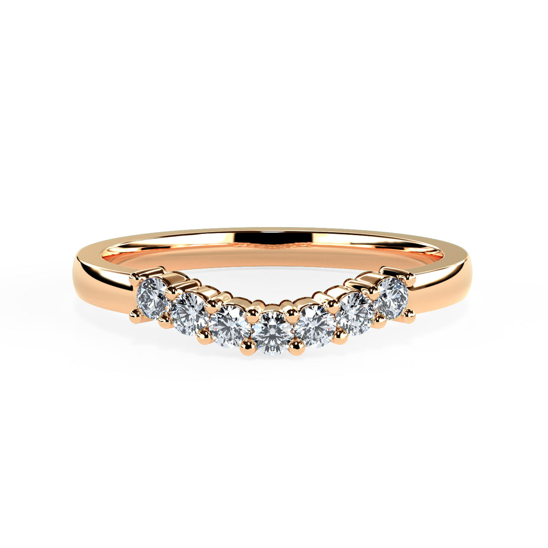 Maria Round Diamond Ring Wedding Band