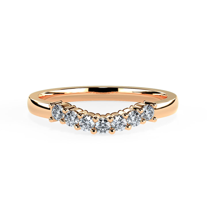 Maria Round Diamond Ring Wedding Band