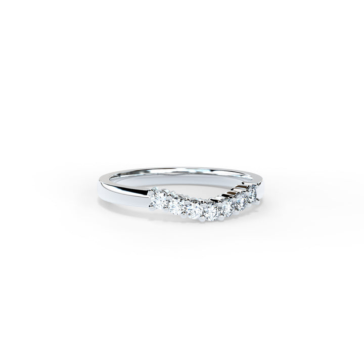 Maria Round Diamond Ring Wedding Band