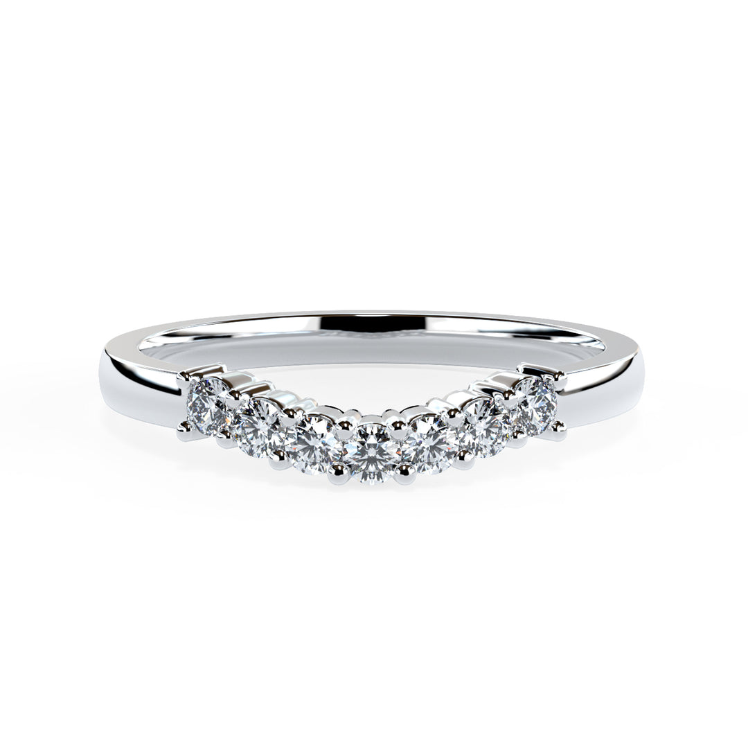 Maria Round Diamond Ring Wedding Band