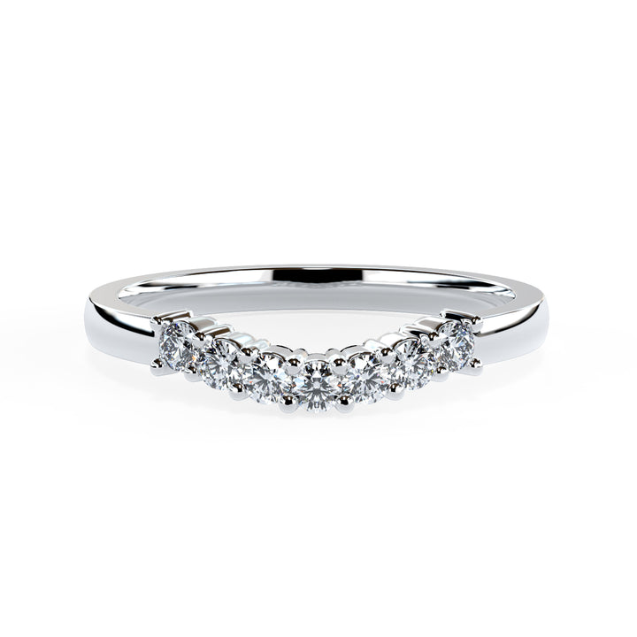 Maria Round Diamond Ring Wedding Band