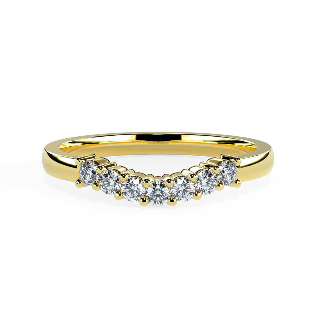 Maria Round Diamond Ring Wedding Band