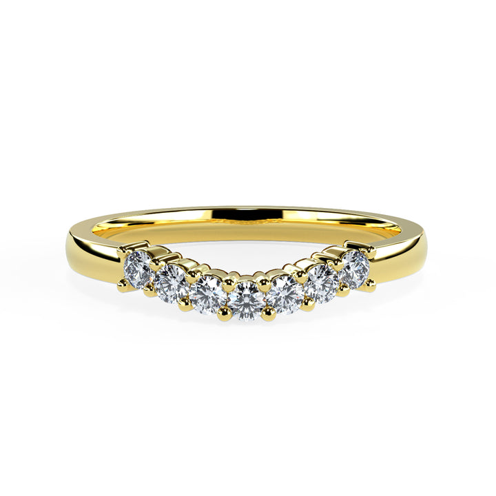 Maria Round Diamond Ring Wedding Band