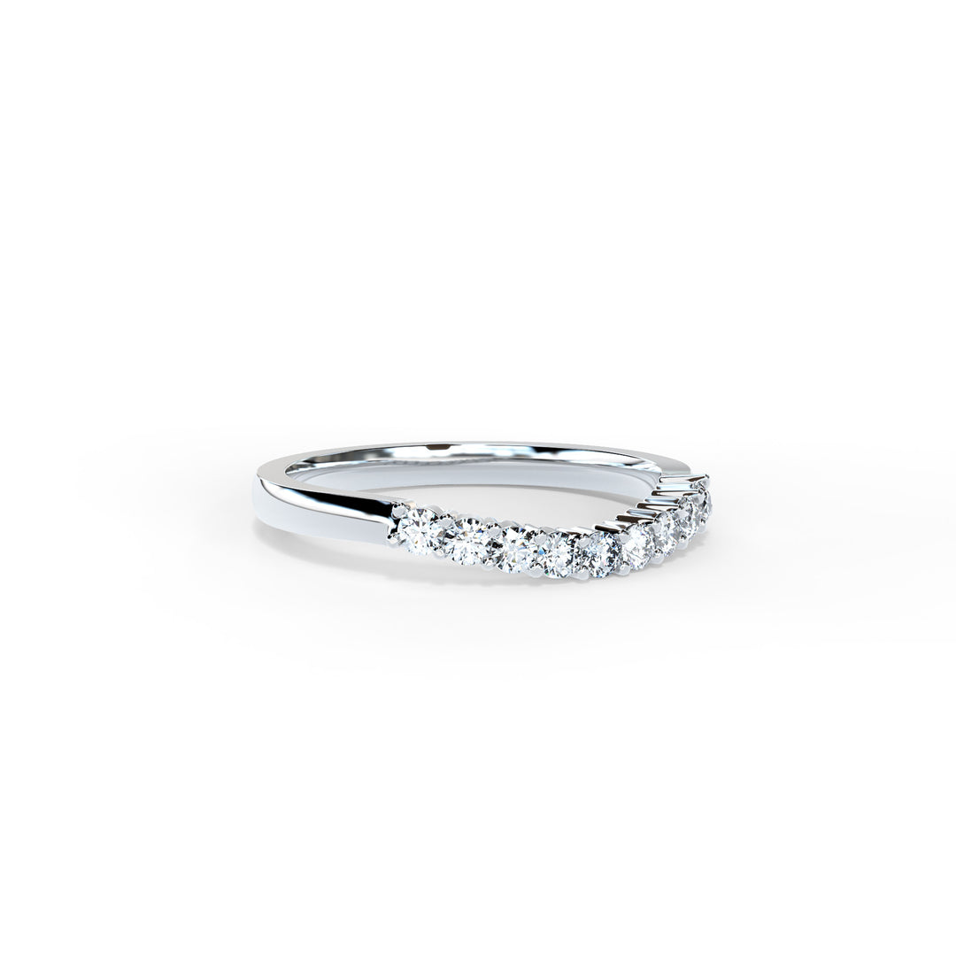 Maria Round Diamond Ring Wedding Band