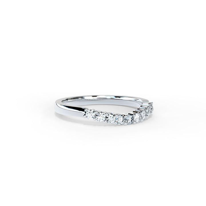 Maria Round Diamond Ring Wedding Band