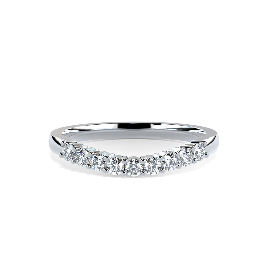 Maria Round Diamond Ring Wedding Band