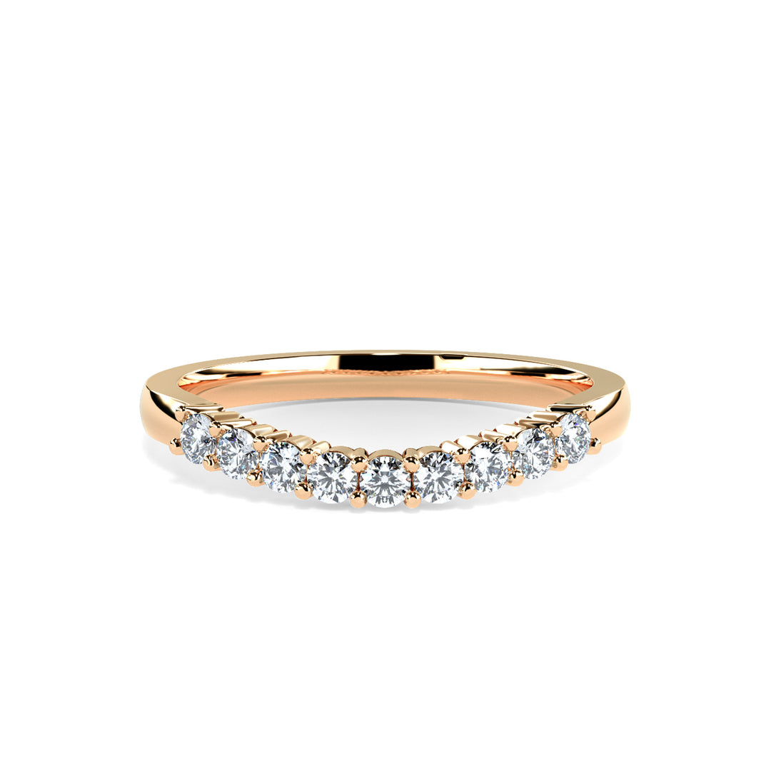 Maria Round Diamond Ring Wedding Band