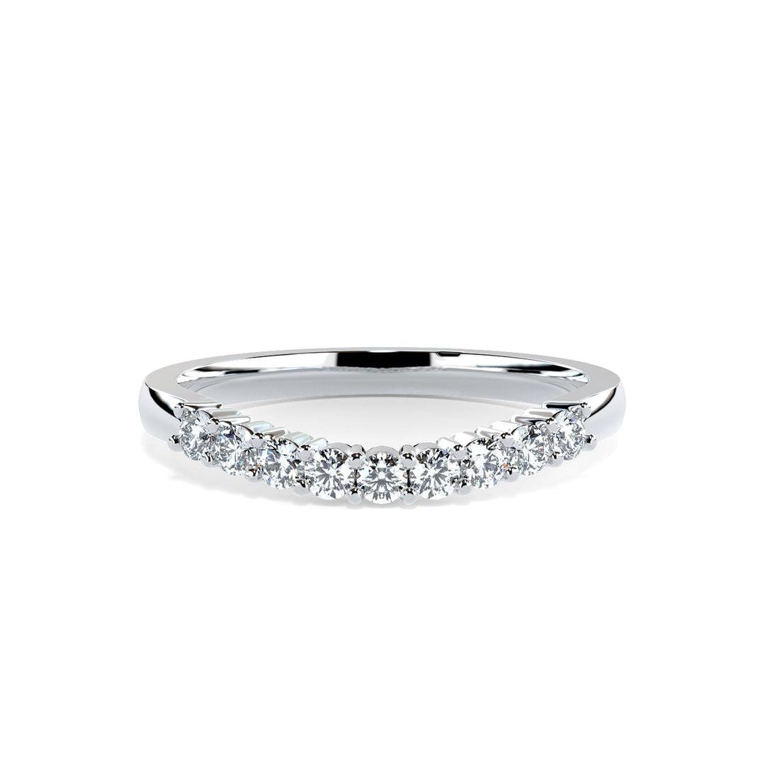 Maria Round Diamond Ring Wedding Band