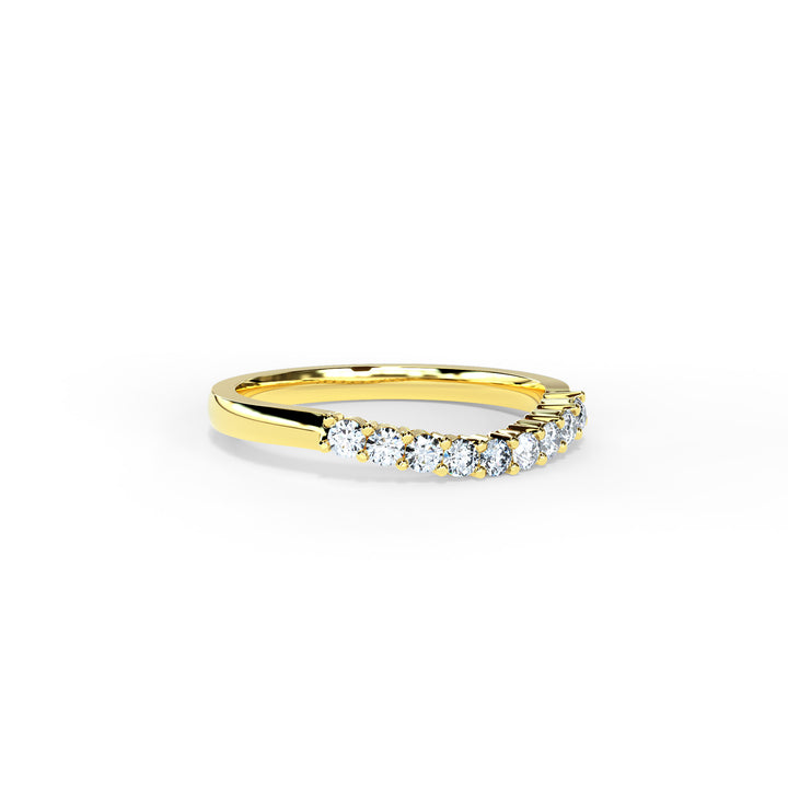 Maria Round Diamond Ring Wedding Band