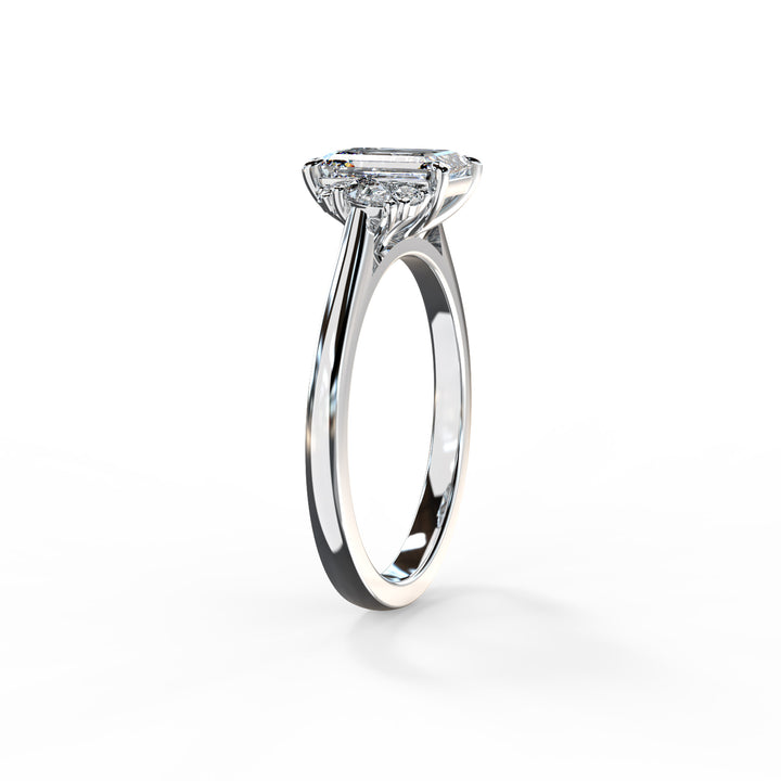 Nora Emerald Cluster Engagement ring