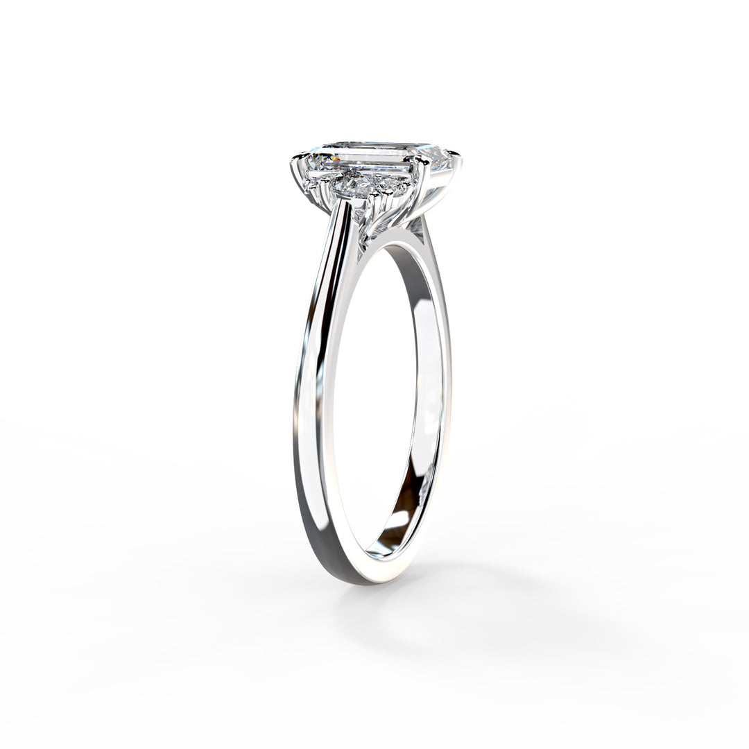 Nora Emerald Cluster Engagement ring