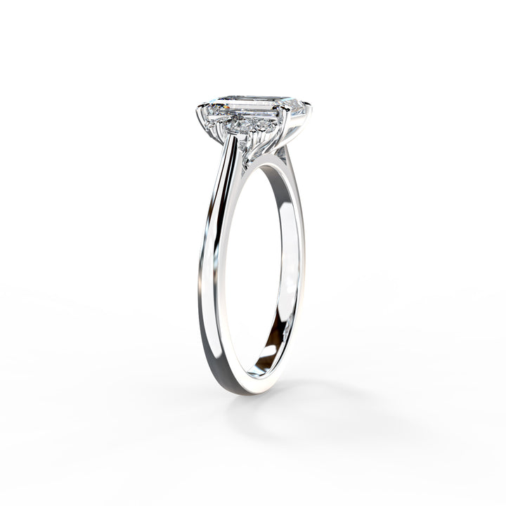 Nora Emerald Cluster Engagement ring