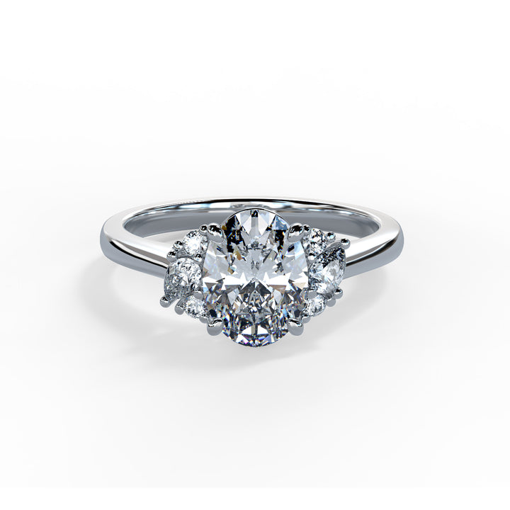 Nora Oval Cluster Engagement ring