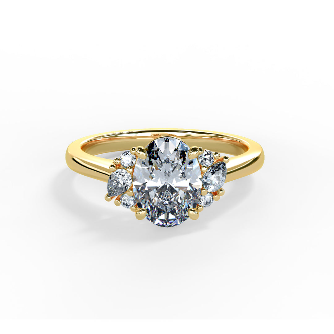 Nora Oval Cluster Engagement ring