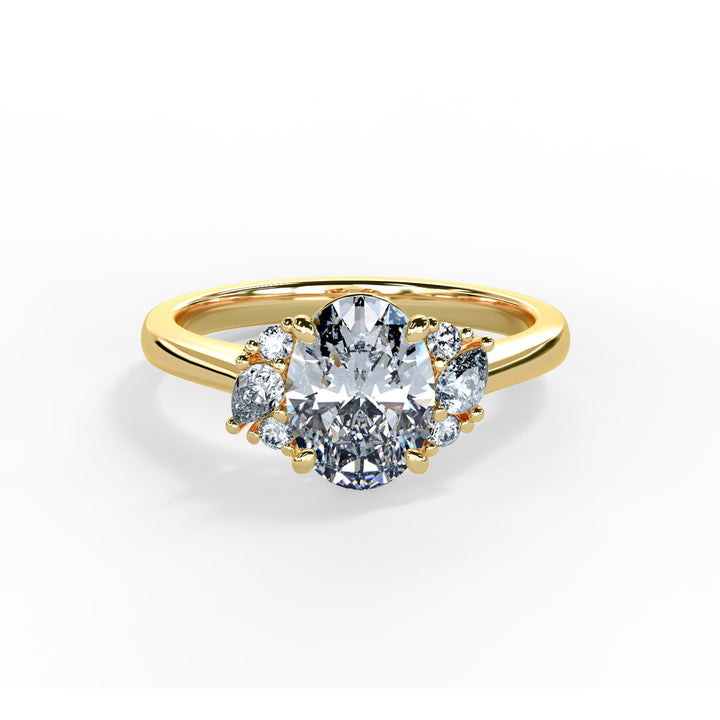 Nora Oval Cluster Engagement ring