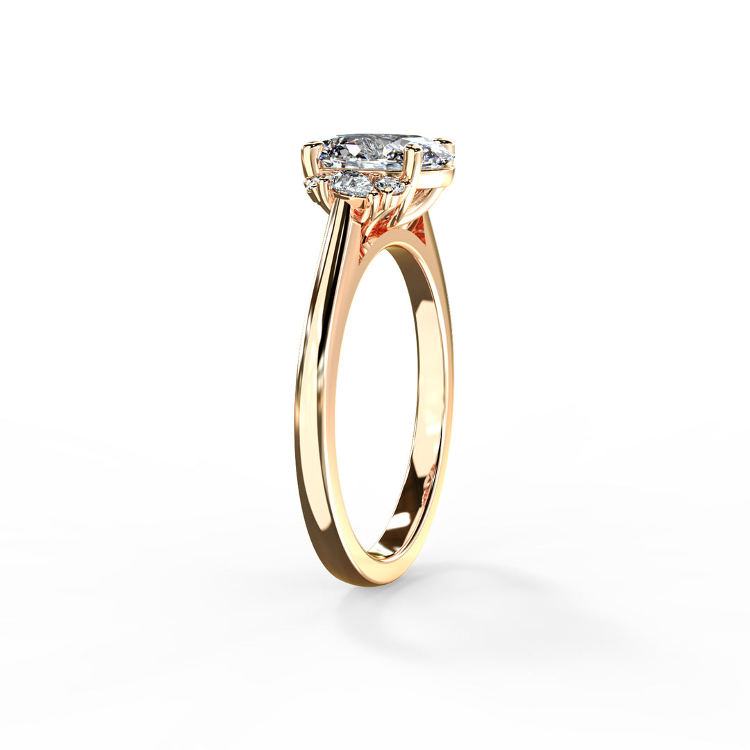 Nora Oval Cluster Engagement ring