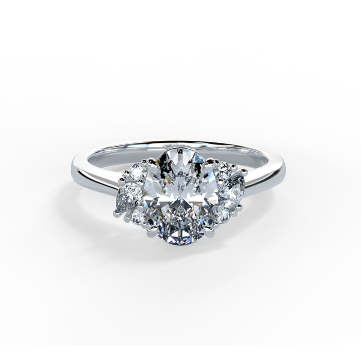 Nora Oval Cluster Engagement ring