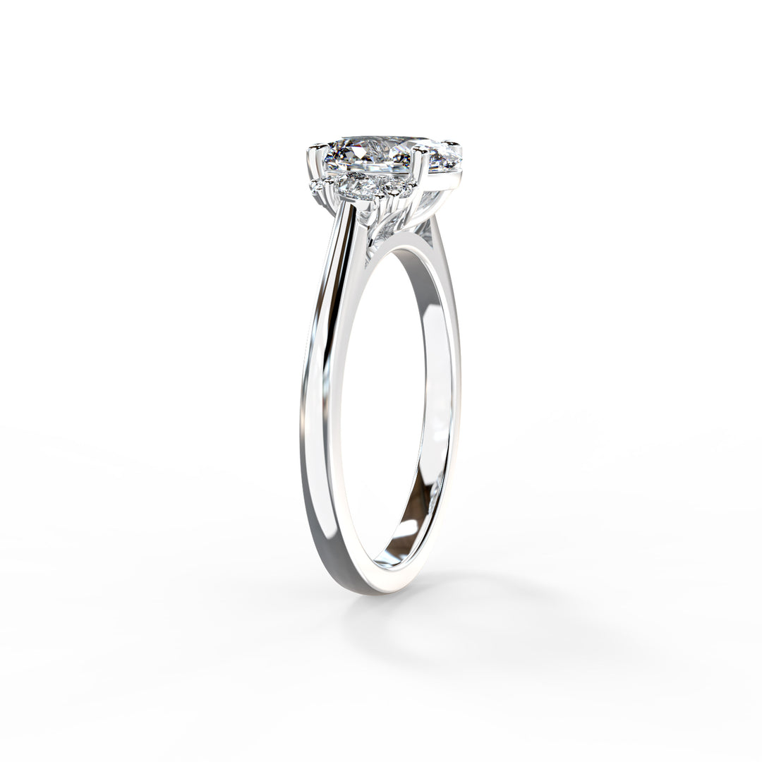 Nora Oval Cluster Engagement ring
