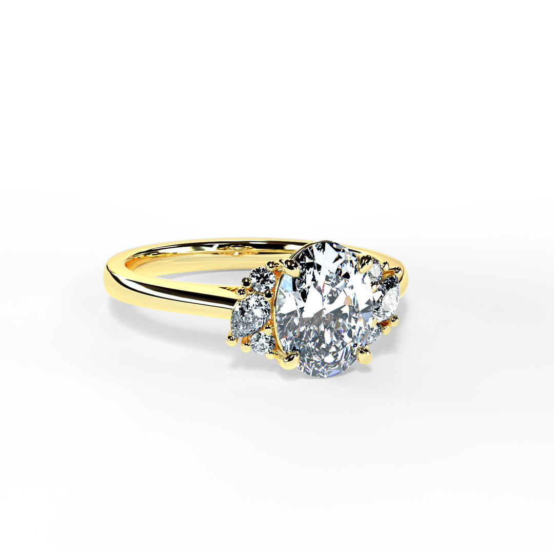 Nora Oval Cluster Engagement ring