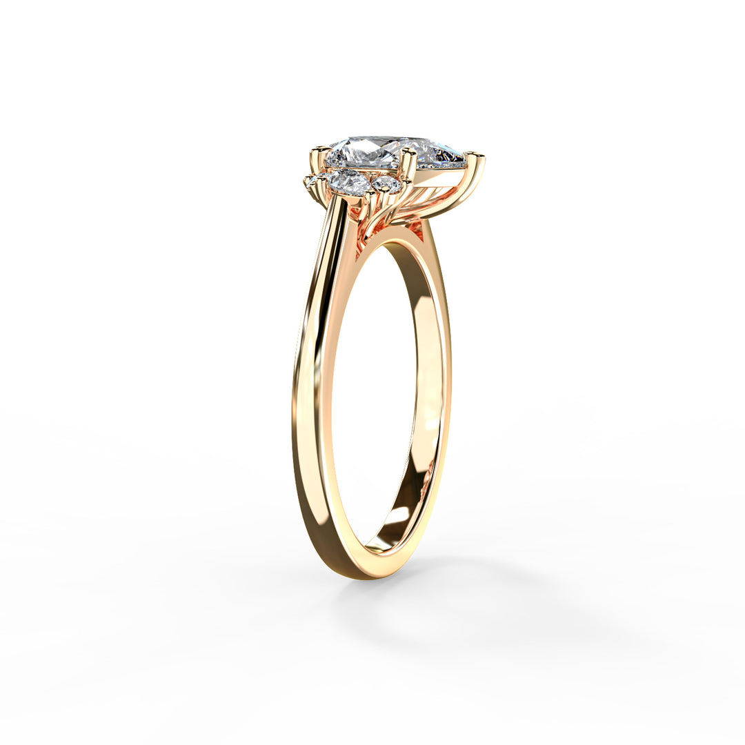 Nora Pear Cluster Engagement ring