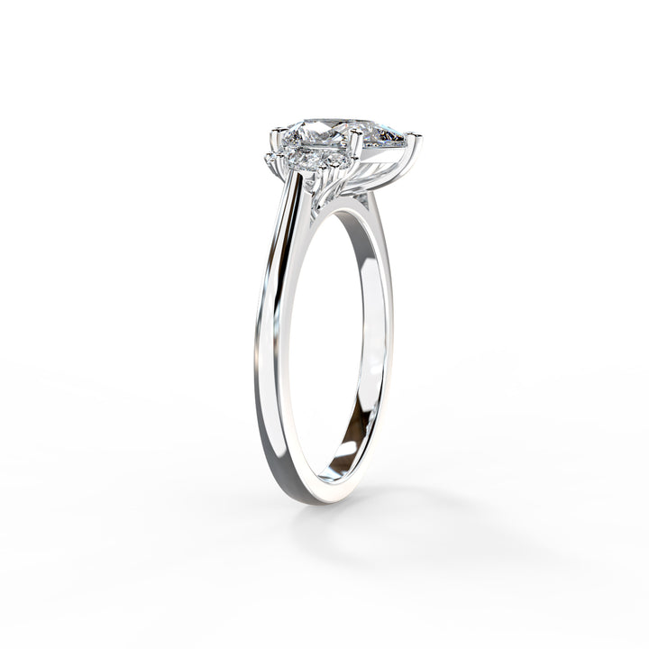 Nora Pear Cluster Engagement ring