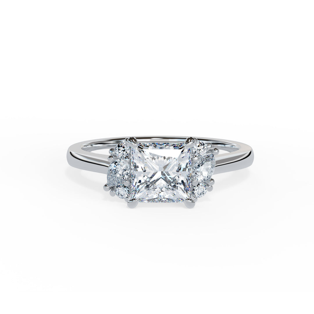 Nora Princess Cluster Engagement ring