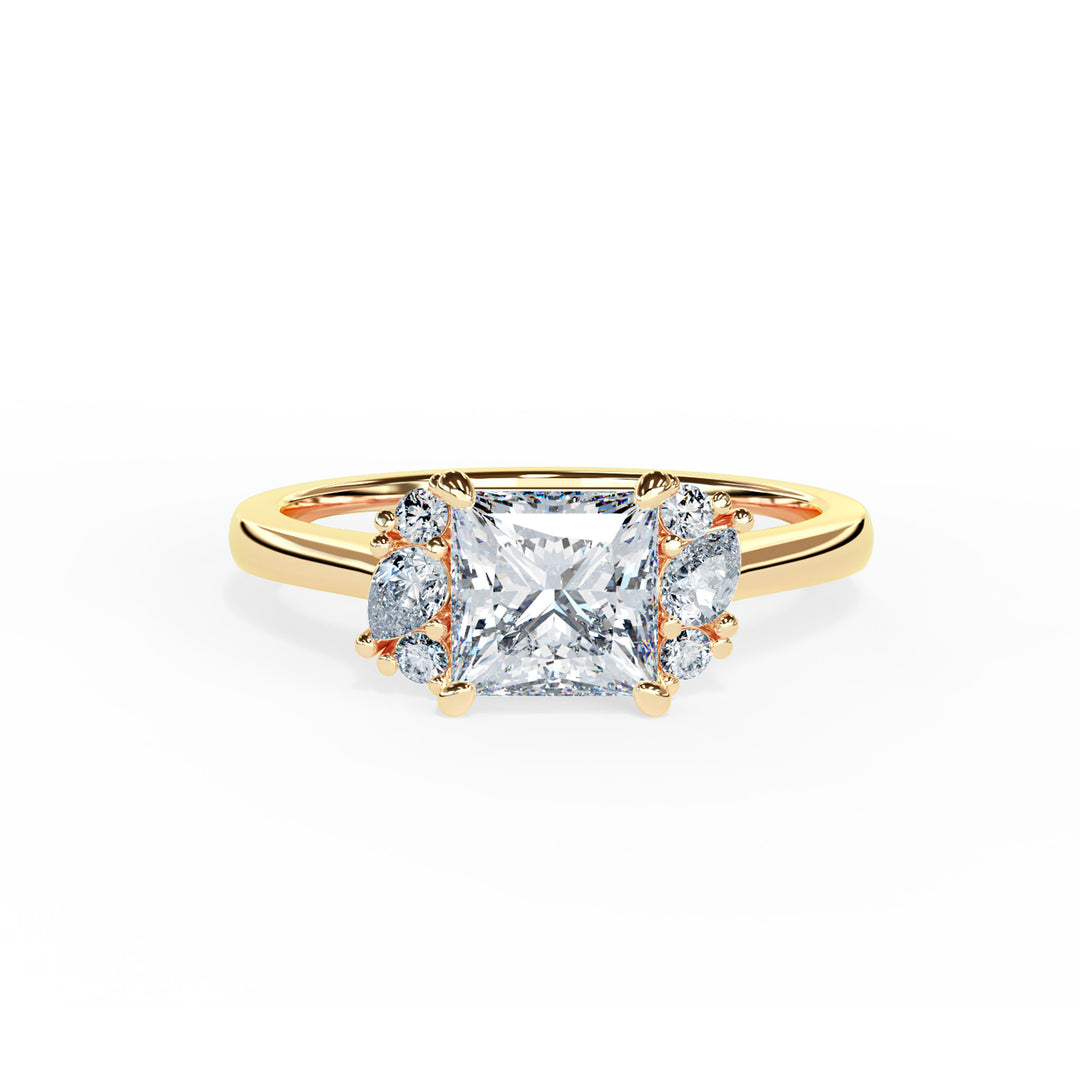 Nora Princess Cluster Engagement ring