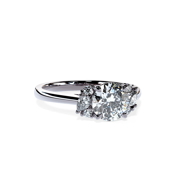 Nora Round Cluster Engagement ring