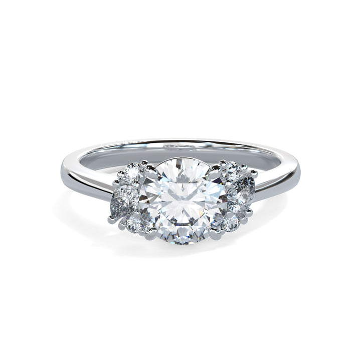 Nora Round Cluster Engagement ring