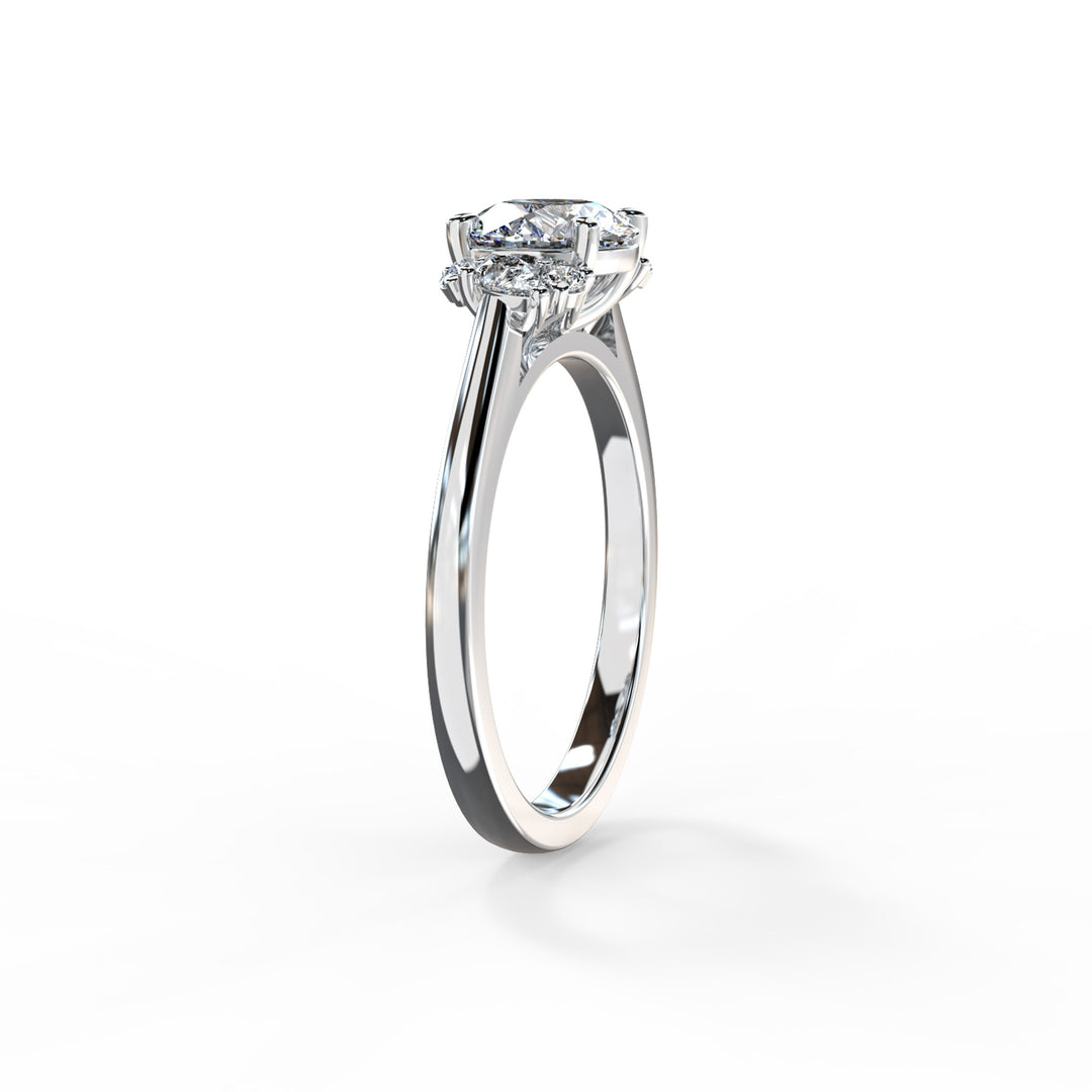 Nora Round Cluster Engagement ring