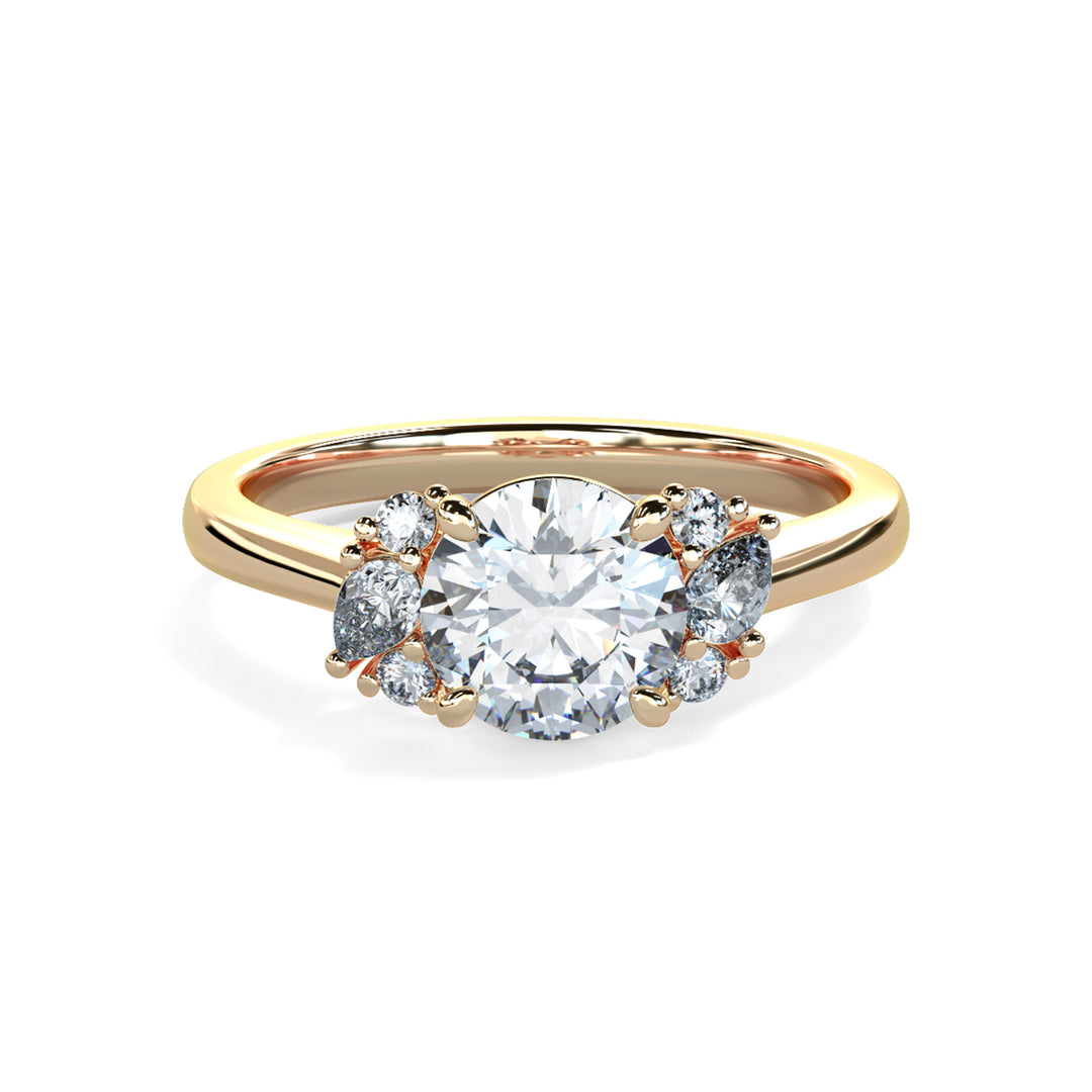 Nora Round Cluster Engagement ring