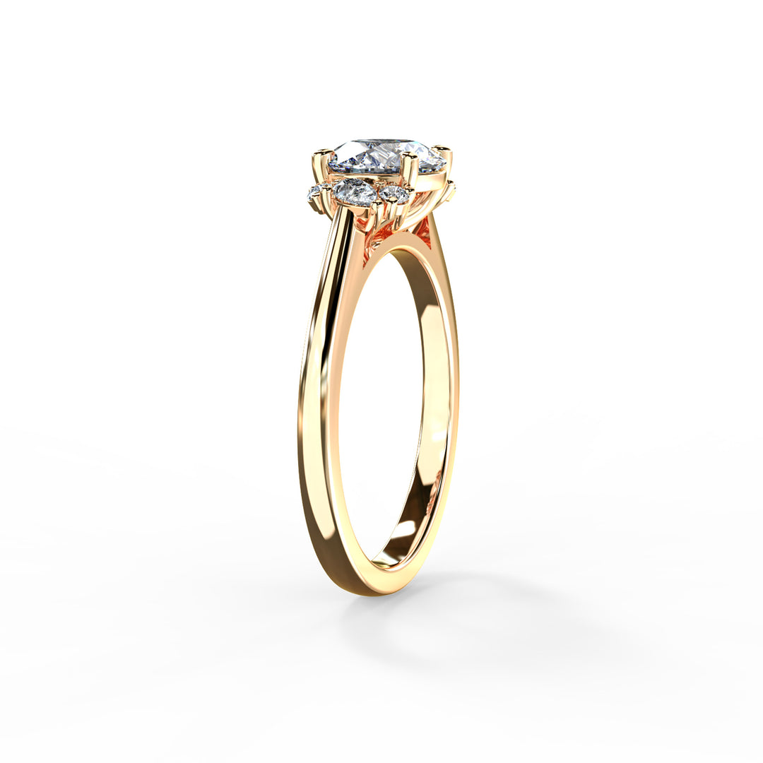 Nora Round Cluster Engagement ring