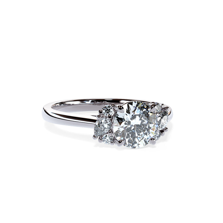 Nora Round Cluster Engagement ring