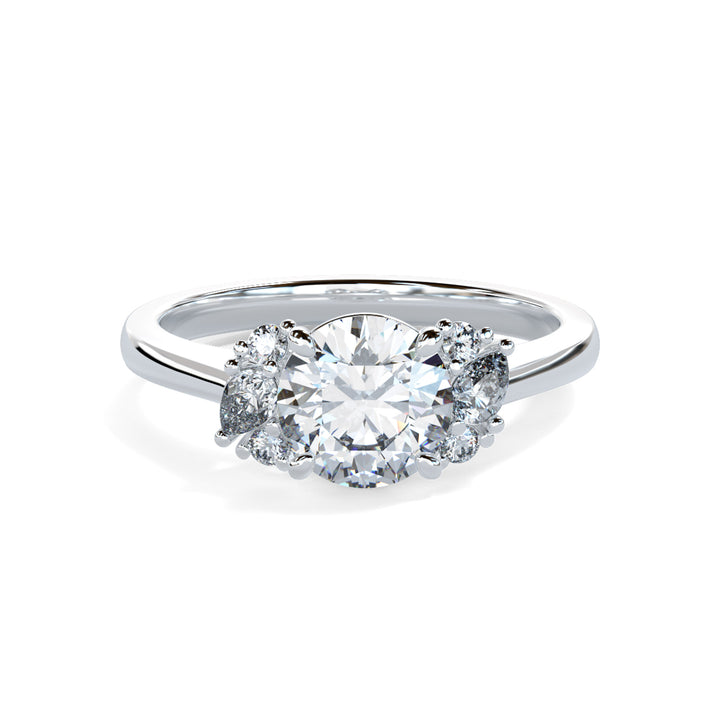 Nora Round Cluster Engagement ring