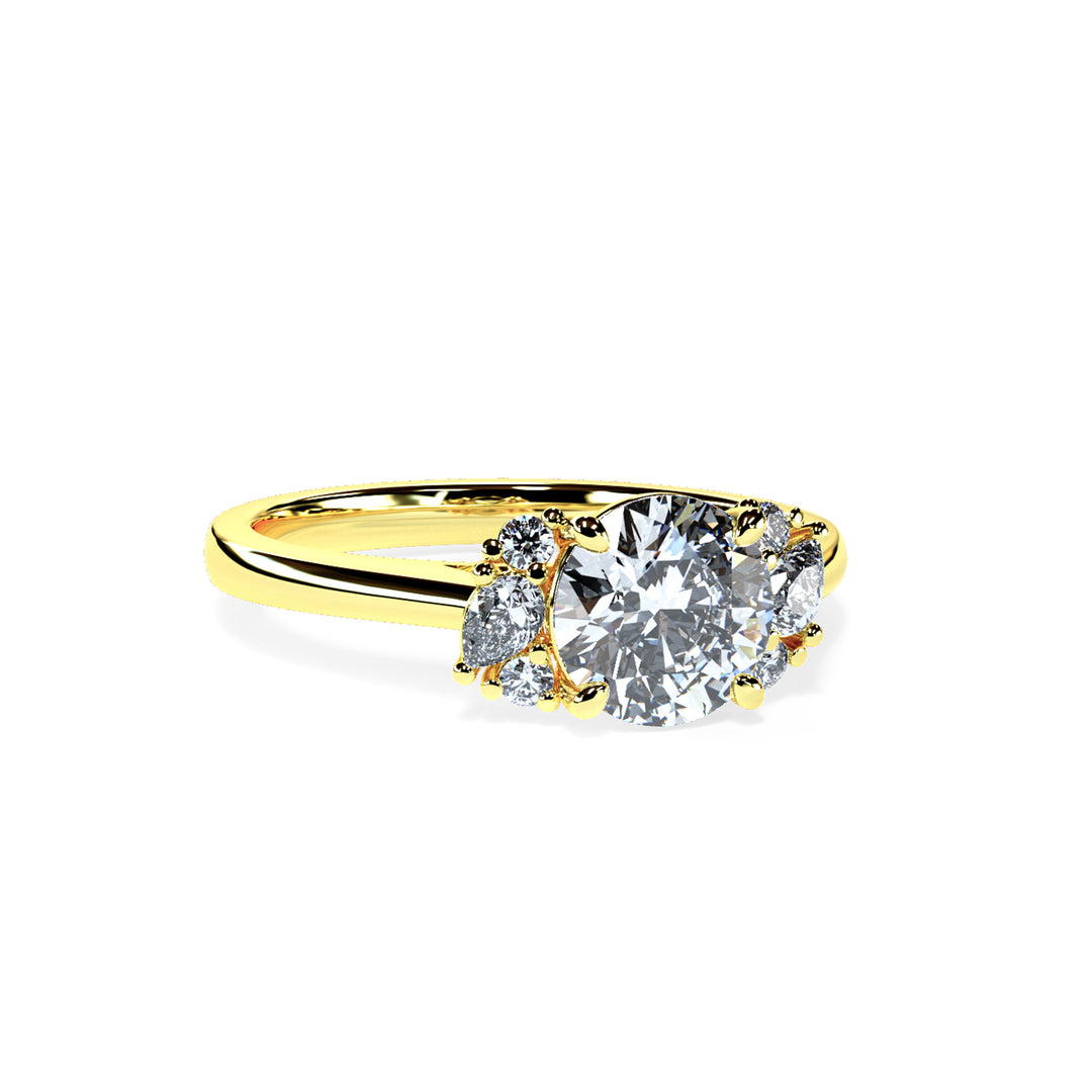 Nora Round Cluster Engagement ring
