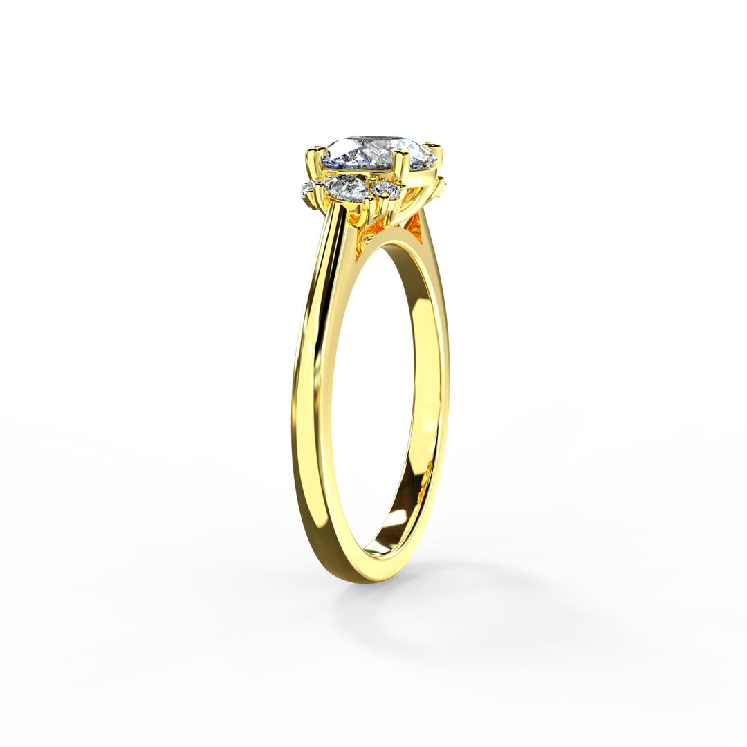 Nora Round Cluster Engagement ring